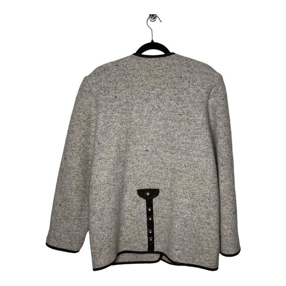 Elegance Seiler Cardigan Sweater Womens Medium (38) Pure New Wool Heart Buttons - Picture 2 of 16